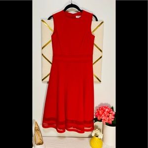 Calvin Klein elegant St.Nicholas-red holiday dress